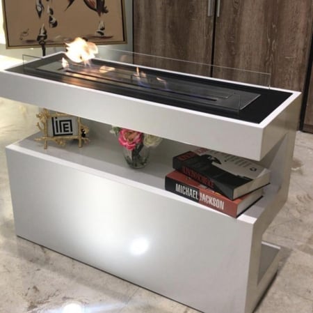 مدفاة ومدخل ديكوري Free Standing Floor Indoor Outdoor Ethanol Fireplace