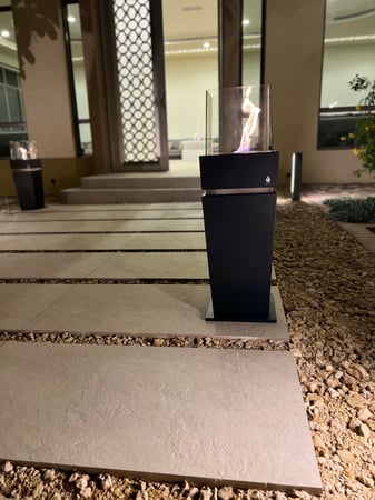 مدفأه ديكوريه ثابته ومتحركه يمكن استخدامها بشكلين مختلفين Free Standing Floor Indoor Outdoor Ethanol Fireplace