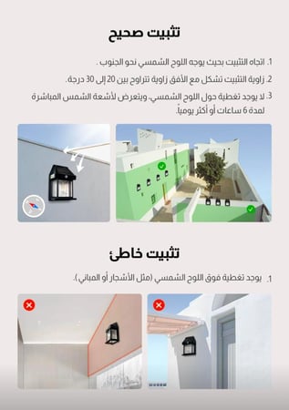 اضاءات جدارية بالطاقة الشمسية