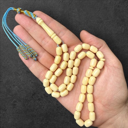 سبحة تراب كهرمان لبناني 8 ملم