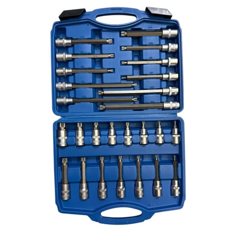 طقم النكي مشرشر  (Spline Bit Socket Set) احترافي