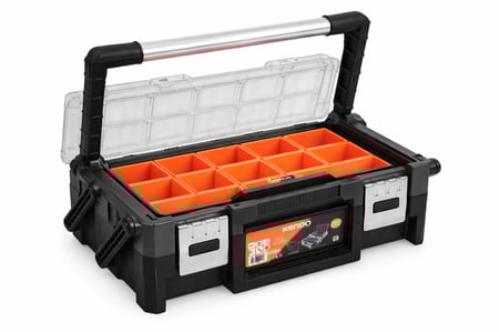 صندوق عدة متعدد الأقسام KENDO مقاس 46×24×14.5 سم – موديل 90271