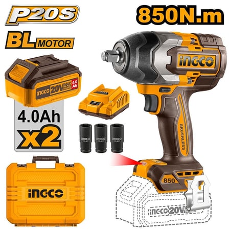 امباكت كفرات بطارية انكو 20 فولت INGCO 850N.M