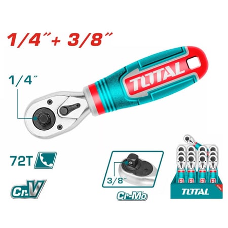 يد اوتماتيك 1/4 بوصة 72 سنه 140 مم ميني TOTAL موديل THT1061438