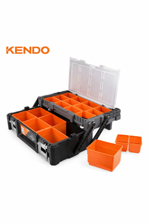 صندوق عدة متعدد الأقسام KENDO مقاس 46×24×14.5 سم – موديل 90271