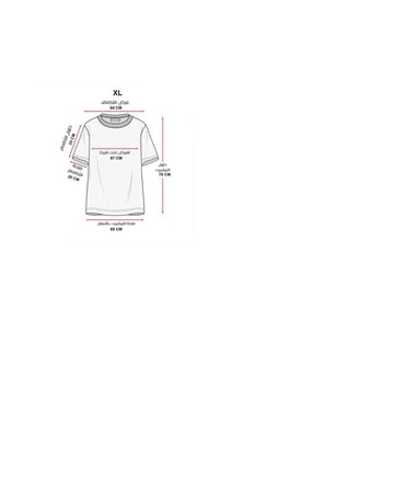 تيشيرت واسع بشعار عزف- كلاسيك اسود