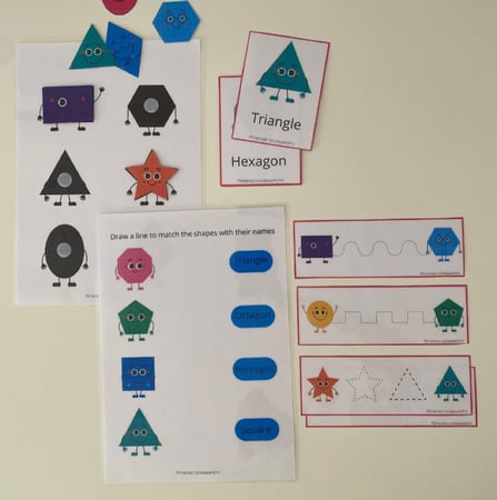 ملف أصدقاء الأشكال الهندسية نسخة انجليزية pdf