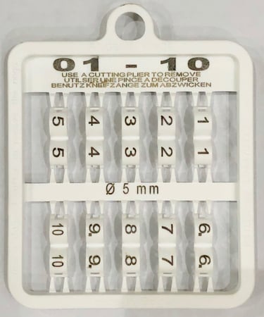 حجل كبس مقاس 5 مم بأرقام من 1 الي 10 R4W