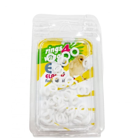 حجول مطاط مقاس 3مم R4W لون ابيض