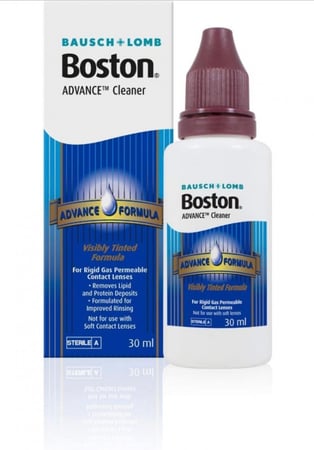 منظف (شامبو) بوستن ادفانس Boston Advance Cleaner, Leaves Lenses Clean, Ready for Disinfection and Conditioning, for Rigid Gas Permeable (RGP) and Hard Contact Lenses, 30 ml