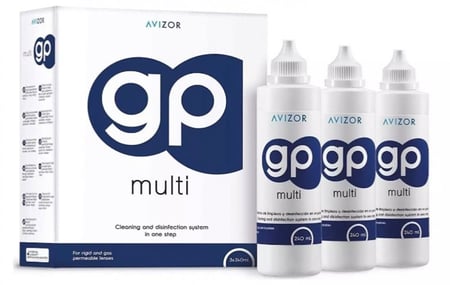 ‎محلول العدسات الصلبة افيزور جي بي Avizor GP Multi Contact Lens Solution RGP Contact Lenses 240ml x 3 Pack