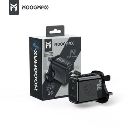 شاحن جداري ذكي منفذين تايب سي وآيفون بقوة 30 واط من موج ماكس