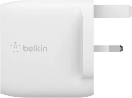 راس جداري بمنفذين USB وكيبل شحن ايفون بلكن