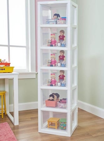 دولاب ادراج بلاستيك متعددة المقاسات لون شفاف من كونسبت هوم