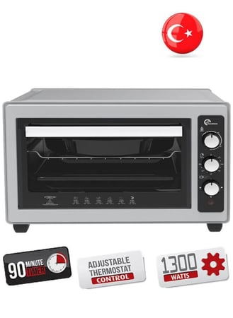 فرن تركي كهربائي احجام كبيره 36 لتر 40 لتر 50 لتر لون فضي