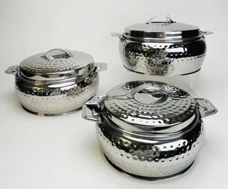 طقم حافظات طعام ستيل متعددة الأحجام رومانه استيل من بادريق