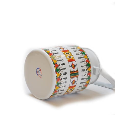 سطل سمن غضار تراثي متعدد الأحجام لون أبيض من بادريق