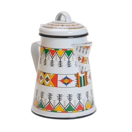 بكرج عسيري تراثي متعددة الأحجام لون أبيض من بادريق