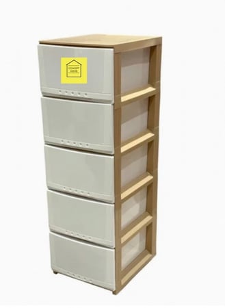 أدراج تخزين بلاستيك 5 أدوار متعددة الألوان