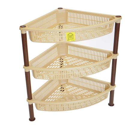 رفوف بلاستيك للمطبخ مثلث 3 أدوار