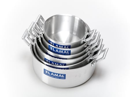 قدور الالمنيوم الأمل طقم 6 قطع فنادق