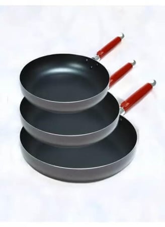 طاوة طبخ طقم 3 قطع متعددة الأحجام من بادريق