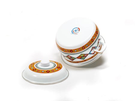 قدور غضار نقشة تراثي طقم 5 قطع