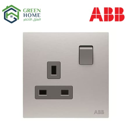 ABB Millenium Socket 13A Stainless Steel KSA Saudi Arabia