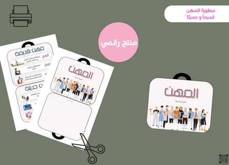 مطوية المهن قديماً و حديثا ً-ثاني ابتدائي