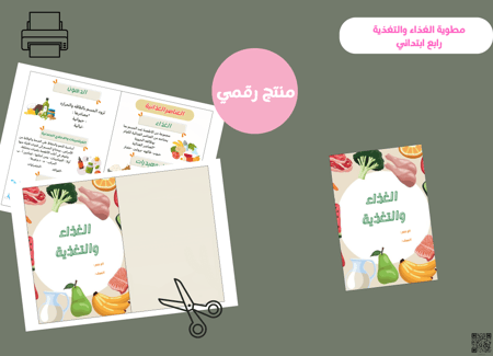مطوية الغذاء والتغذية_  رابع ابتدائي