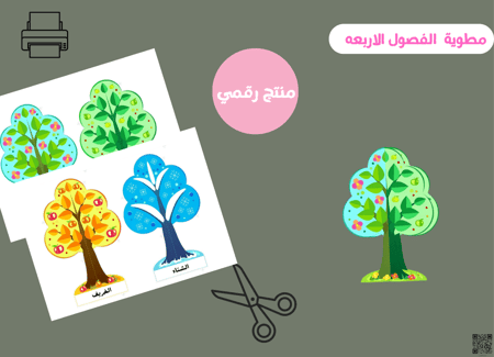 مطويه الفصول الاربعه رقمية