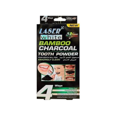 ليزر وايت فحم بامبو بودر للاسنان - 20 جرام