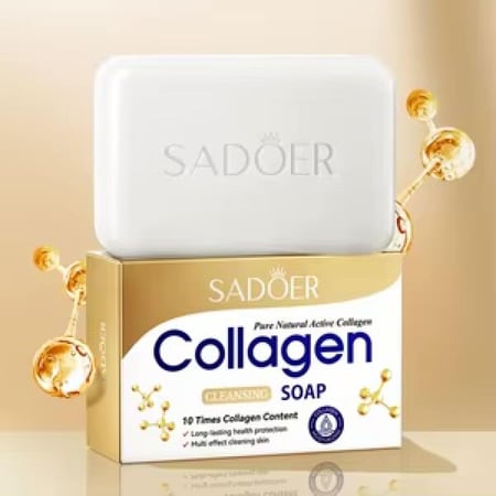 صابونة الكولاجين SADOER لتنظيف وترطيب الوجه والجسم – تفتيح وتنعيم البشرة بالكولاجين