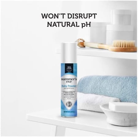 بخاخ انتعاش يومي للمناطق الحساسة برائحة بودرة الأطفال من سمرز إيف - 56.7 جم