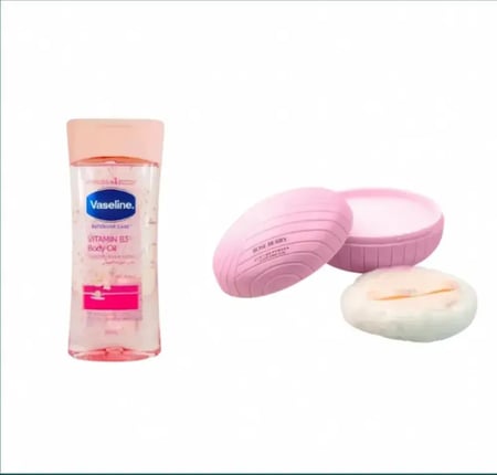 مجوعة العروس بودرة جسم وجل فازلين خلطة العروس