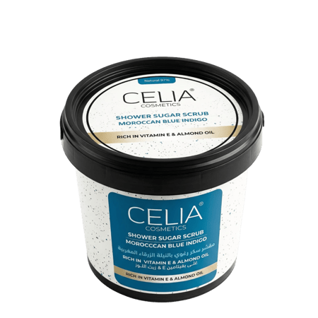 مقشر السكر الرغوي بالنيلة الزرقاء