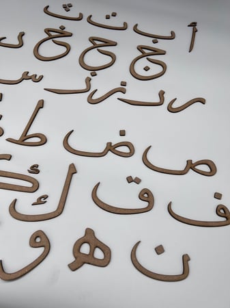 حروف خشبية( 32 حرف ) مقاس 7 سم
