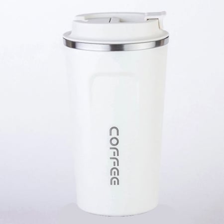 مق قهوة حافظ للحرارة - ابيض