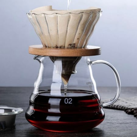 قمع تقطير v60 - خشبي