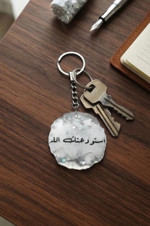 ميدالية متعرجه  بالاسم + حرف  ( الالوان حسب الطلب )