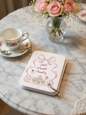 توزيعات اذكار الصباح والمساء ( ٨ تصاميم متنوعه) السعر للحبه