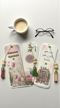فواصل كتب (١٦)  تصميم مميز ( السعر للحبه )