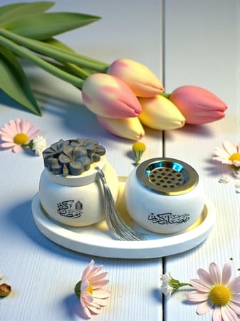 اطقم استقبال وضيافه  كونكريت 3 قطع بثيم ( رمضان ، العيد )