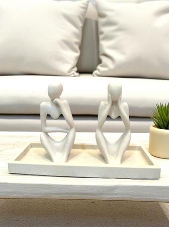 طقم فخم من الكونكريت ( صينيه ، 2 مجسم )