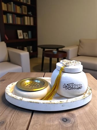 اطقم استقبال وضيافه  كونكريت 3 قطع بثيم ( رمضان ، العيد )