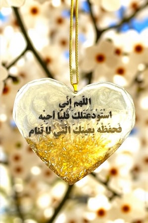 تعليقة ريزن على شكل قلب ( الالوان حسب الطلب )