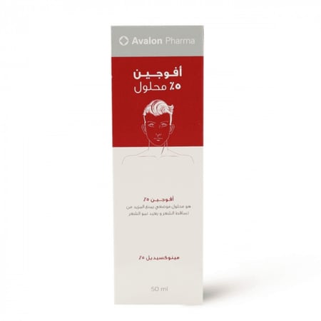 أفالون، أفوجين 5%، محلول بخاخ، يحفز نمو الشعر ويمنع تساقطه - 50 مل