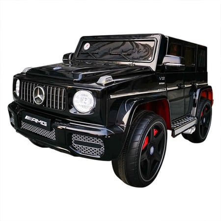 سيارات اطفال جي كلاس للاطفال كهربائية 12 فولت، سيارة مرسيدس بنز اي كيو جي كهربائية تعمل بالبطارية مع جهاز تحكم عن بعد للوالدين، مصابيح LED كاملة للسيارة، نظام تعليق، موسيقى، دفع رباعي C616
