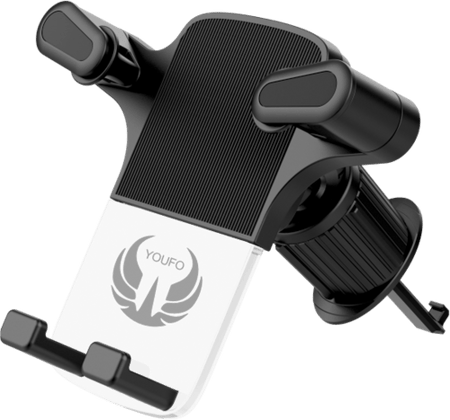 يوفو مثبت جوال في فتحة المكيف مع منظم كيابل