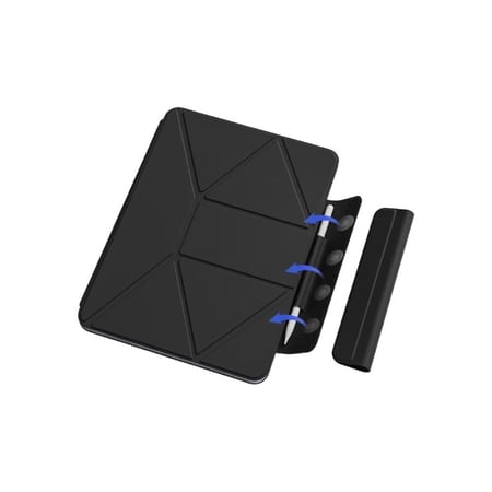 ألوت - كفر آيباد 10.9 NOIR مغناطيسي طي ثلاثي مع حامل قلم وستاند - اسود